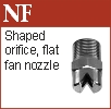 Standard flat fan nozzles for moistening